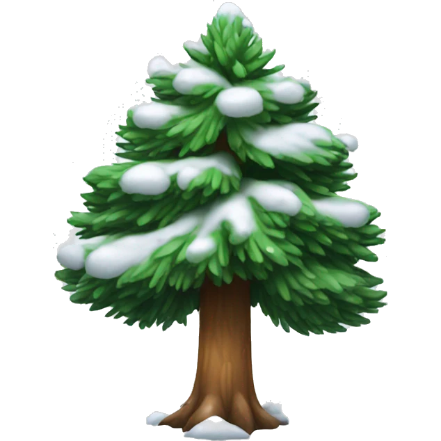 pine tree with snow emoji