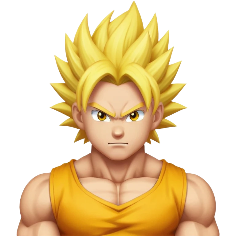 super saiyan with spiky yellow hair emoji