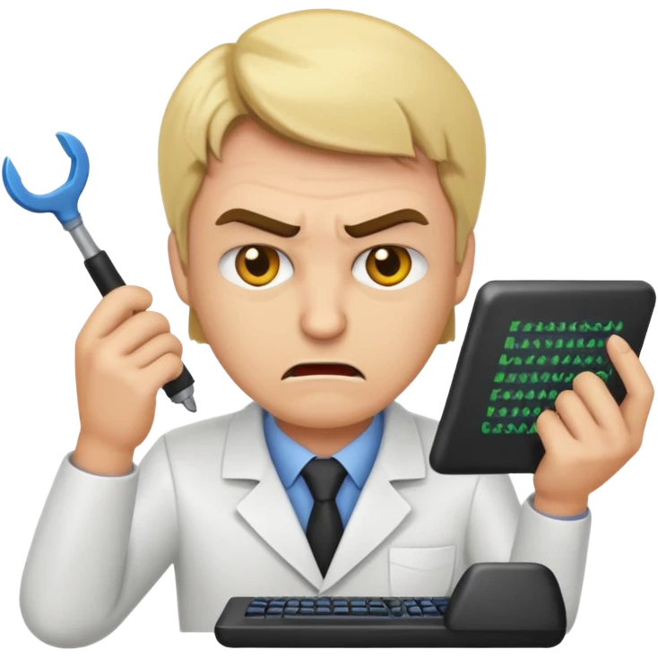 I want an emoji of a mad data scientist fixing code bugs emoji