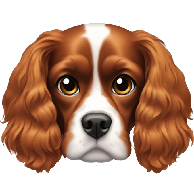 Cavalier King Charles Spaniel black dog with ginger eyebrows emoji