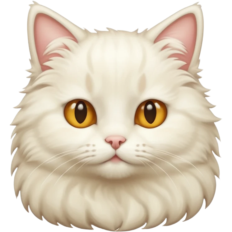 white and cream cat emoji