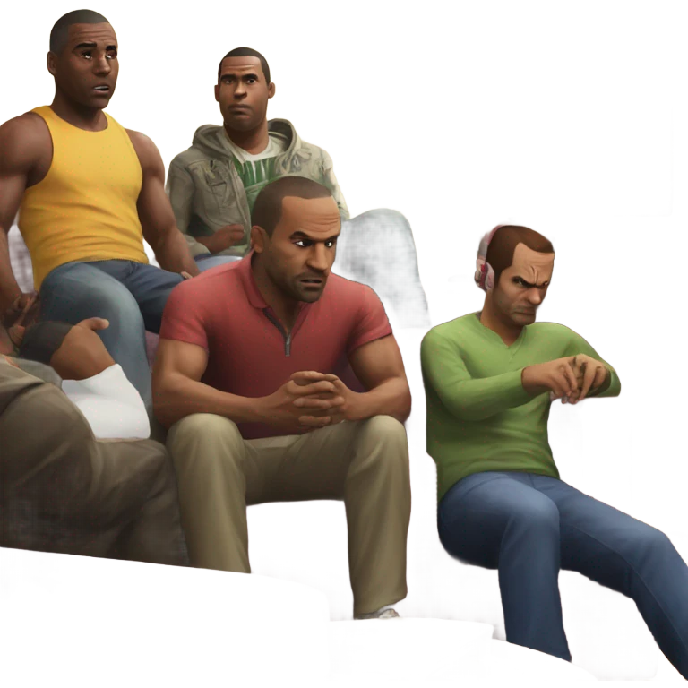 Gta5 characters watching football on tv emoji