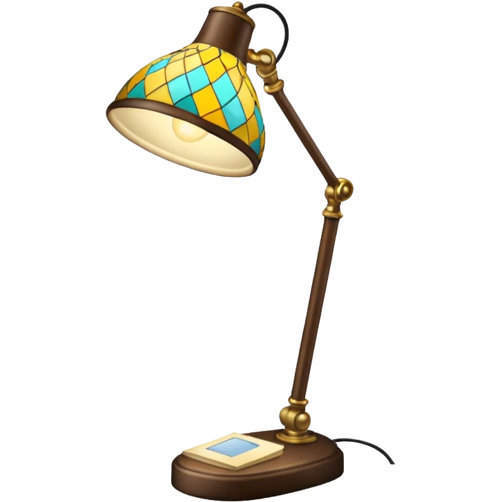 patterned desk lamp emoji
