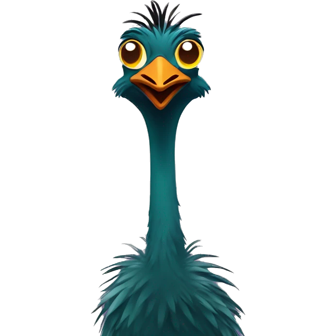 emu with emergency lights and siren emoji