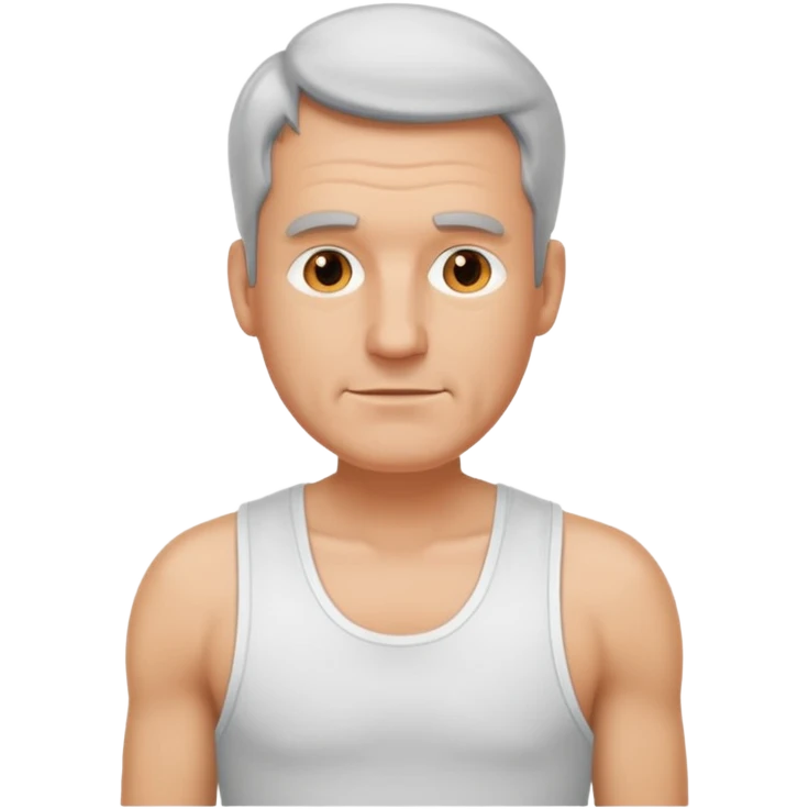 fat middle aged white man in wifebeater emoji