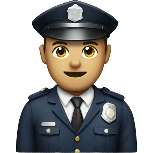 police with white hat emoji
