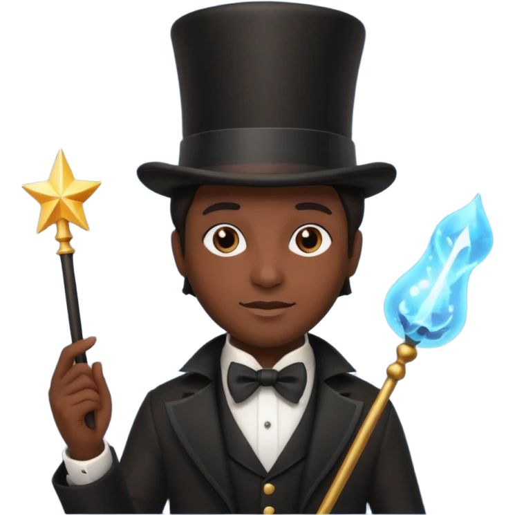 🧍🏼🎩🪄 emoji