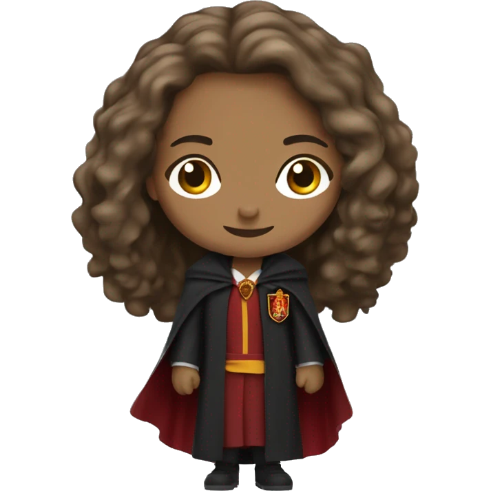 Hermione granger, figure with cape gryffindor emoji