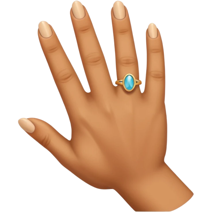 Ring finger coming forward from hand emoji