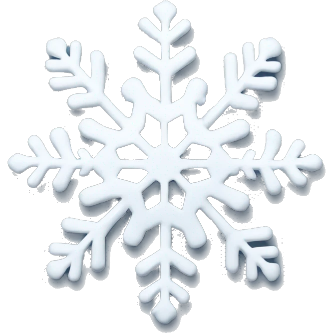 Snowflake and snowm emoji
