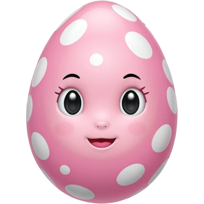 Uovo di pasqua kawaii rosa emoji