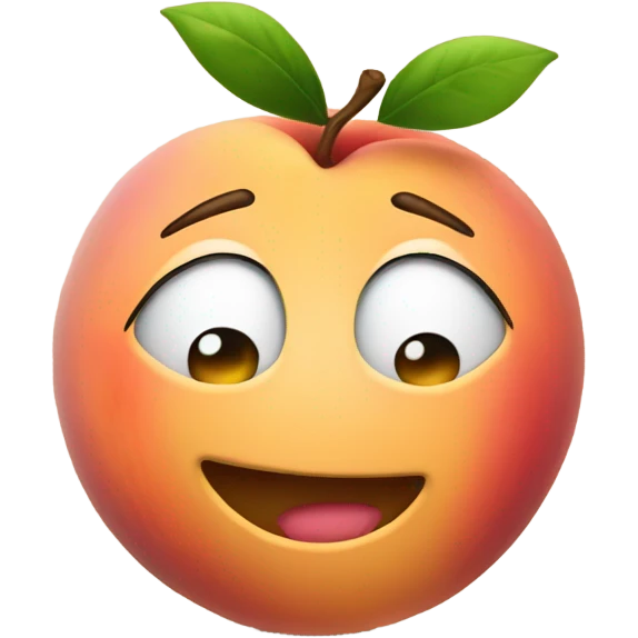 Peach winking emoji