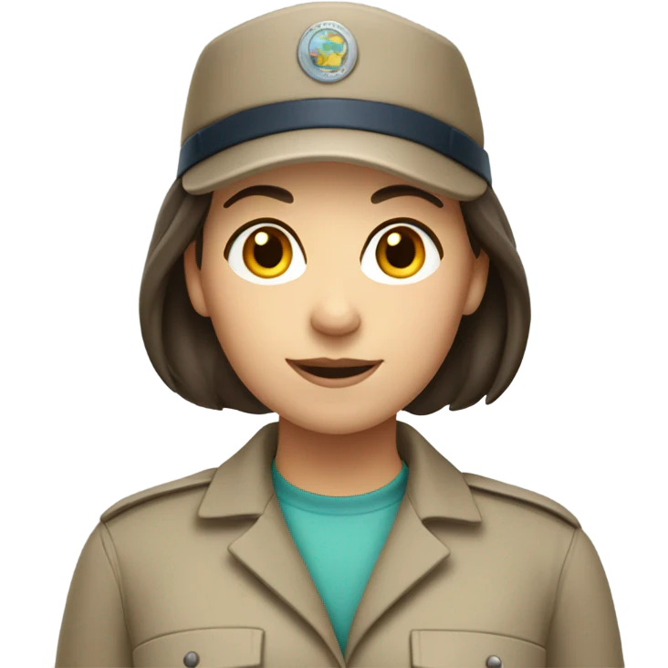 White brunette female zookeeper  emoji