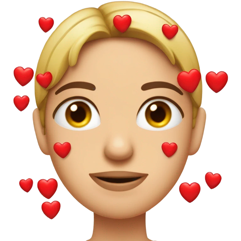 Cara con corazones  emoji
