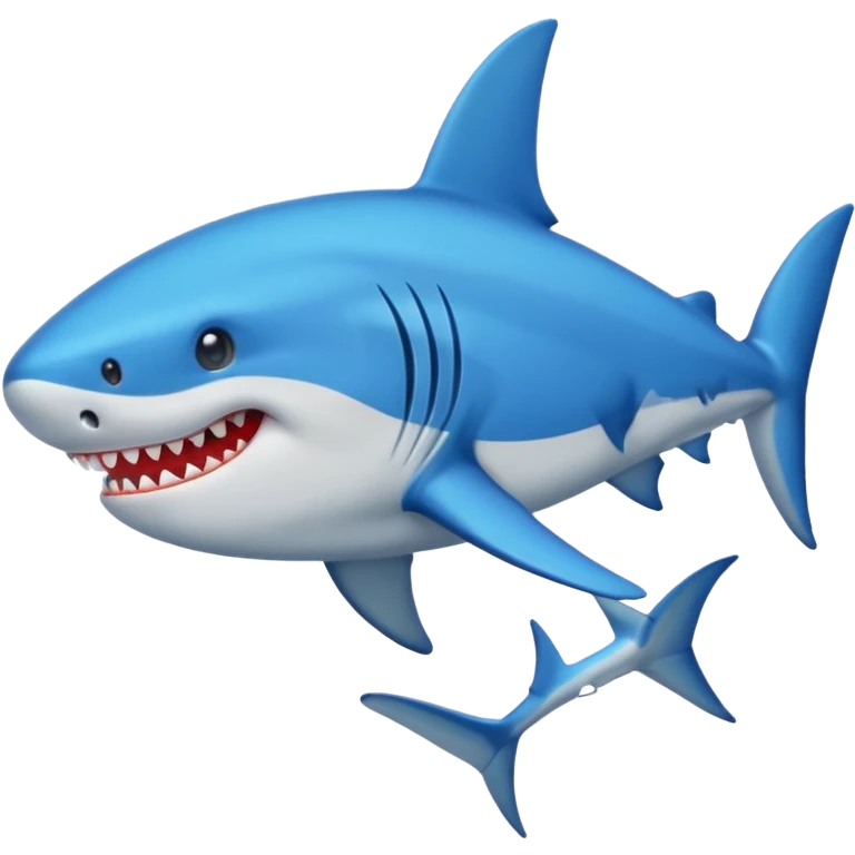 Tiburón con tenis azules emoji