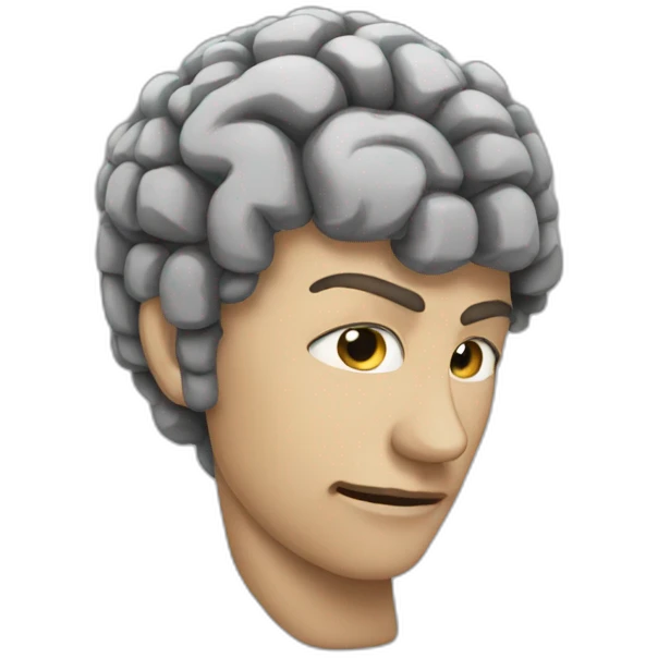 No brain emoji