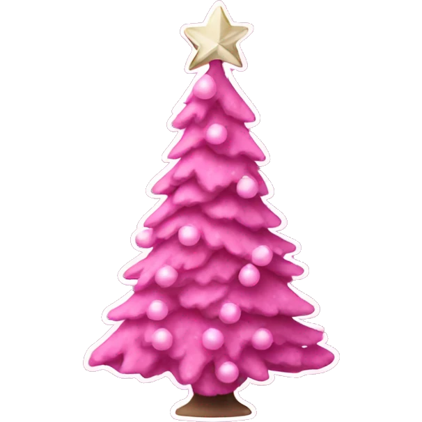 pink christmas tree emoji