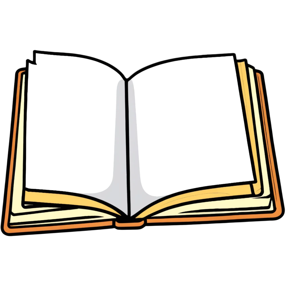colorful open book with readable text emoji