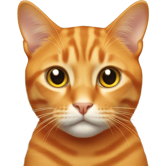 Orange cat with small head  emoji
