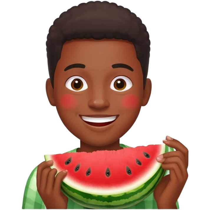 A black person eating watermelon  emoji