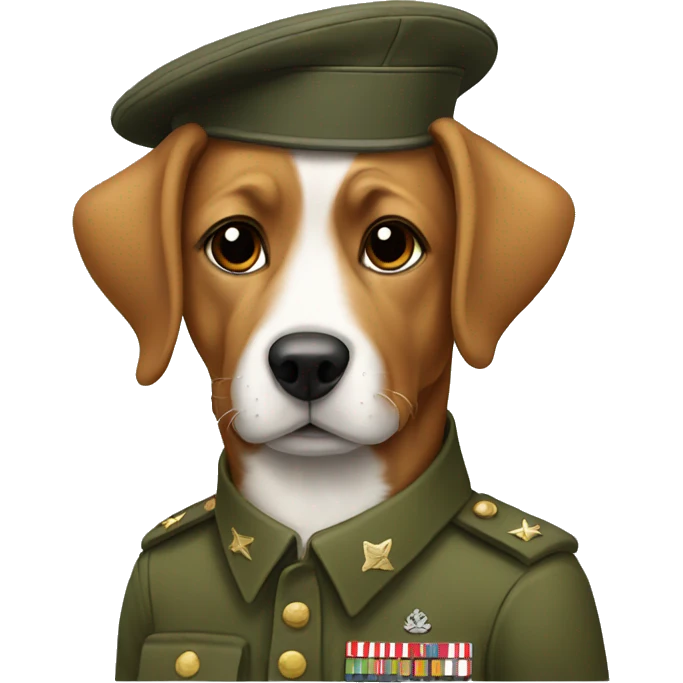 dog in army uniform  emoji