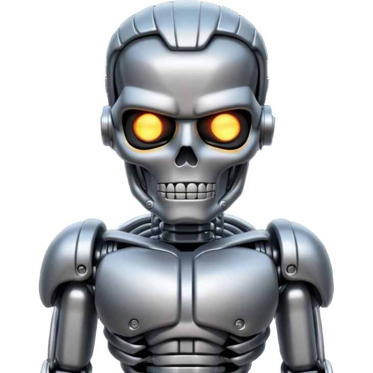 Creates an emoji with the image of the state of Arnold Schwarzenegger from the Terminator emoji