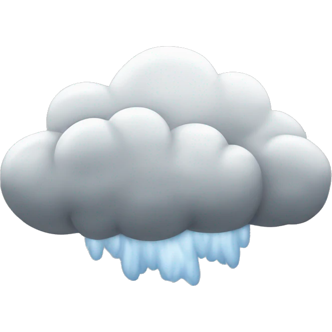 Nubes grises normales emoji