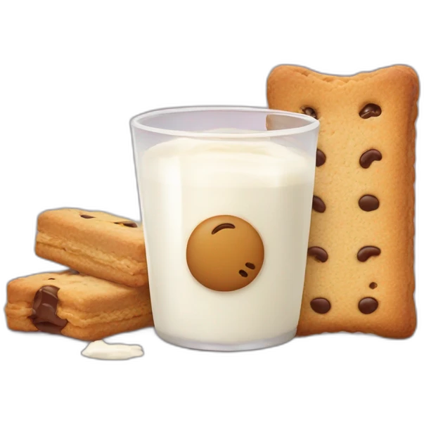 biscotte with milk emoji