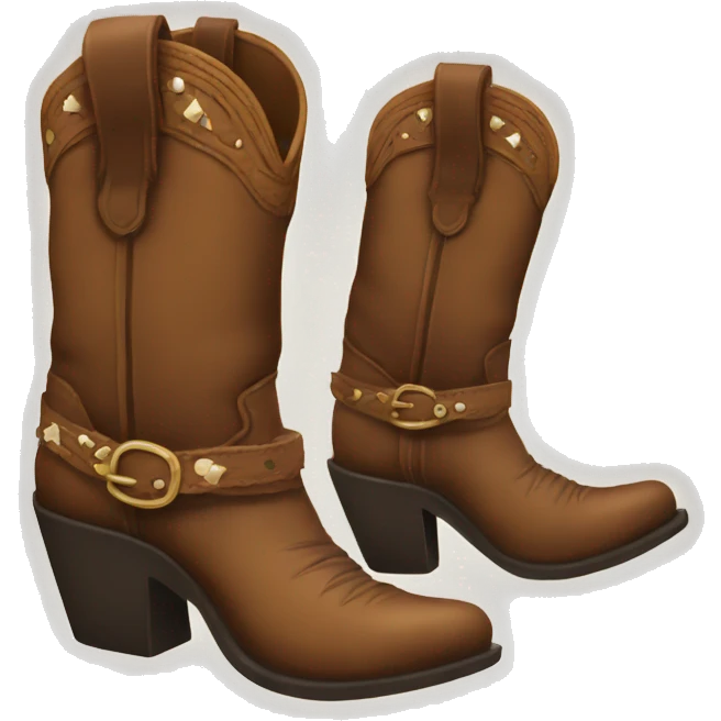 Cowgirl boot emoji