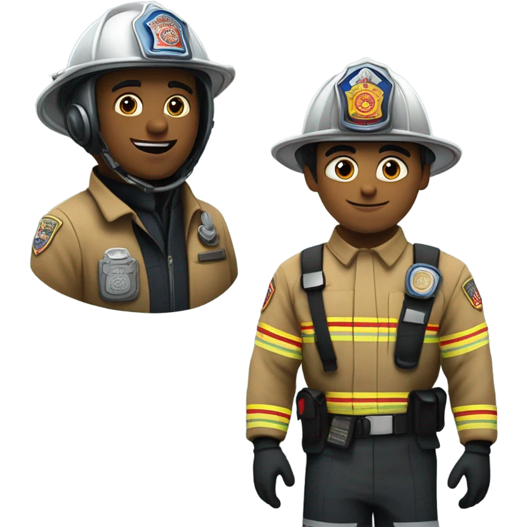 Firefighter cop emoji