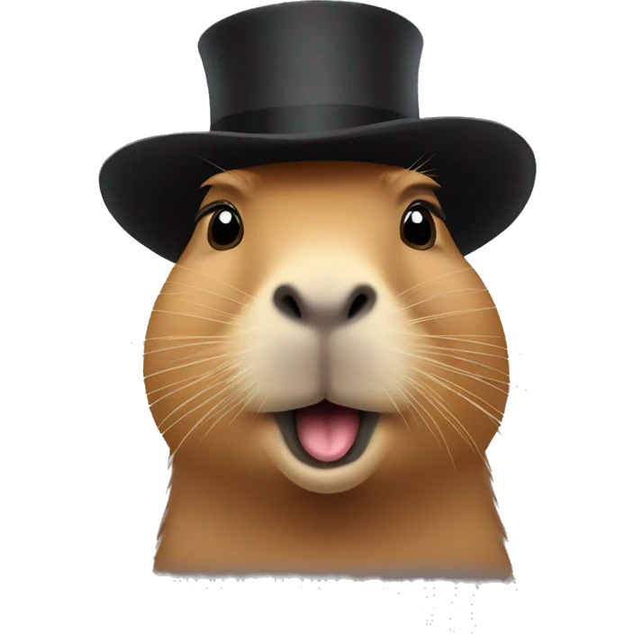 capybara in tophat emoji