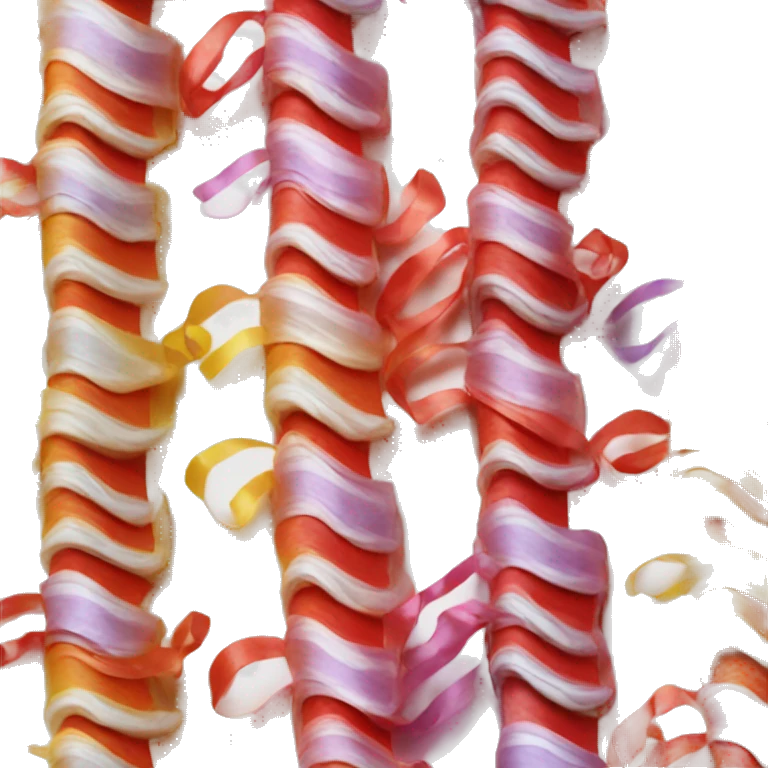 A accordion style ribbon candy  emoji