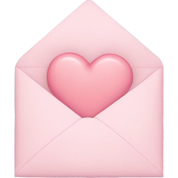 pastel pink heart envelope emoji