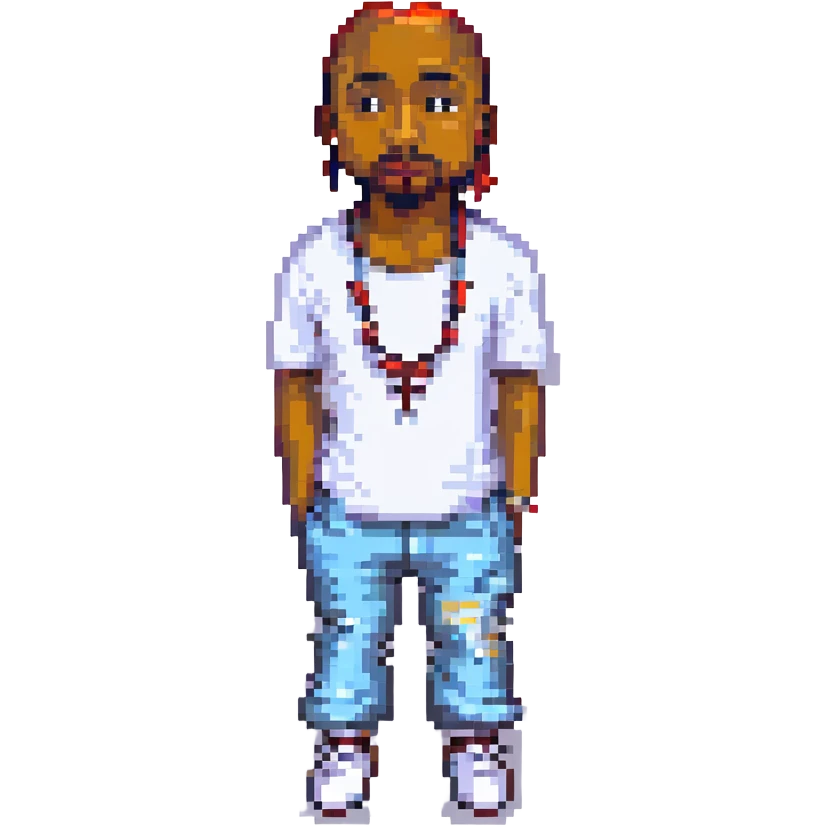 2Pac в полный рост, no background emoji