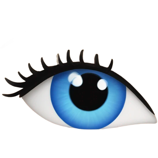 blue Eye, eyebrow with lashes emoji