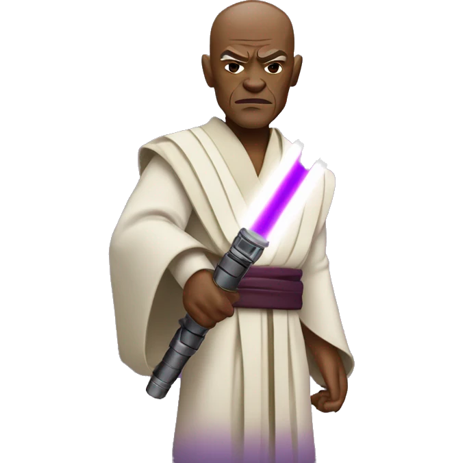 mace windu with purple light saber emoji
