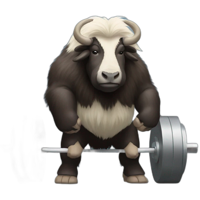 musk ox deadlifting emoji