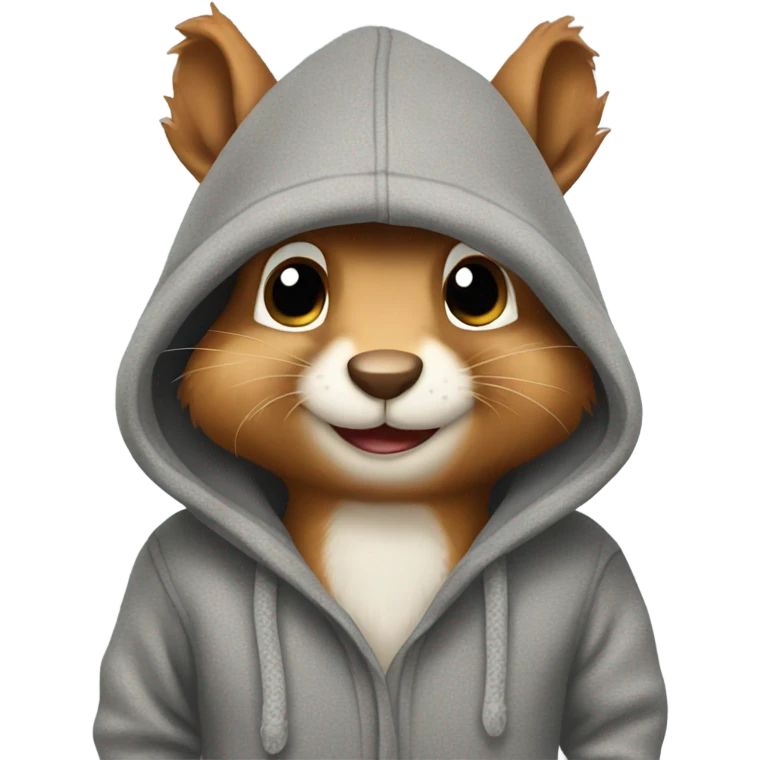 Squirrel wearing a hoodie emoji