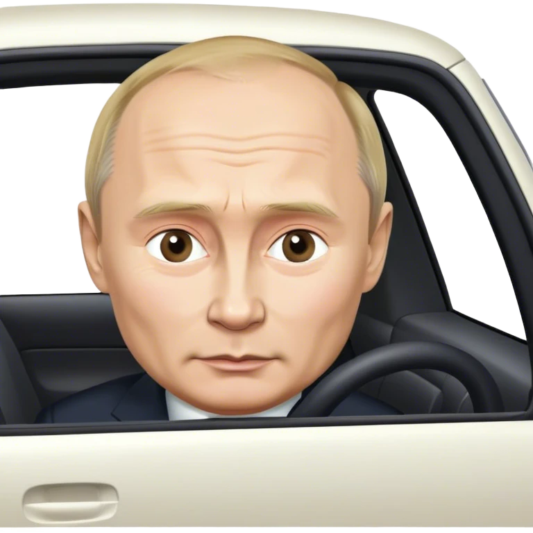 Путин едет на машине emoji