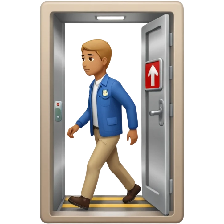 emergency exit , but only the guy walking emoji