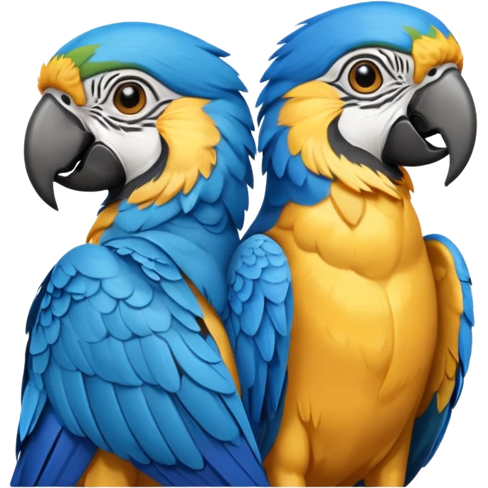 2 guacamayos ararauna  emoji