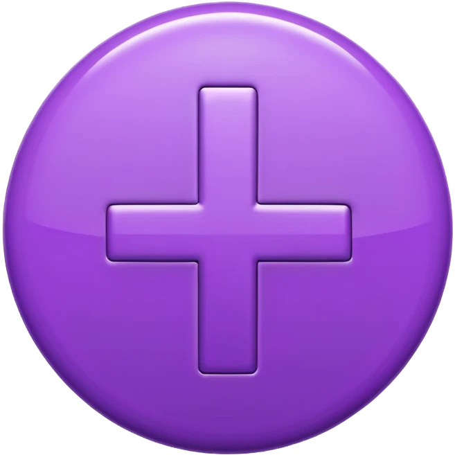 purple "plus" emoji emoji