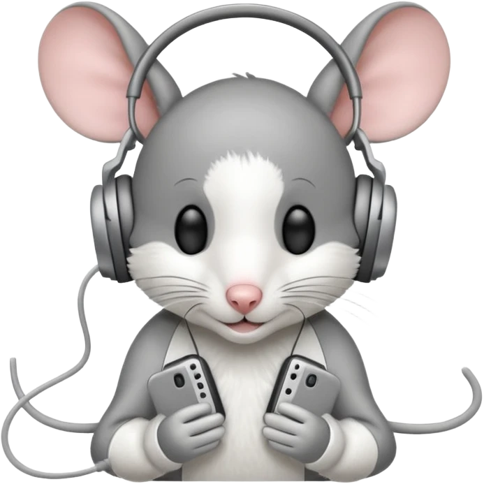 mice wearing headphones emoji