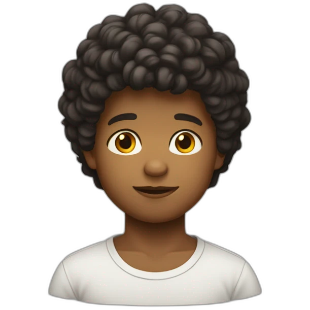niño pelo lacio emoji