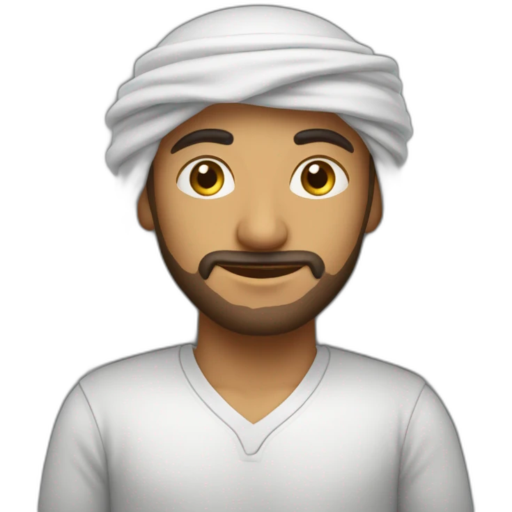 Petit arabe avec une calvitie qui fait du foot  emoji