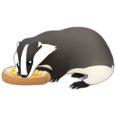 badger eats cobra emoji