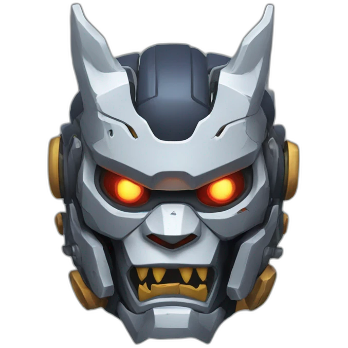 mecha oni mask emoji
