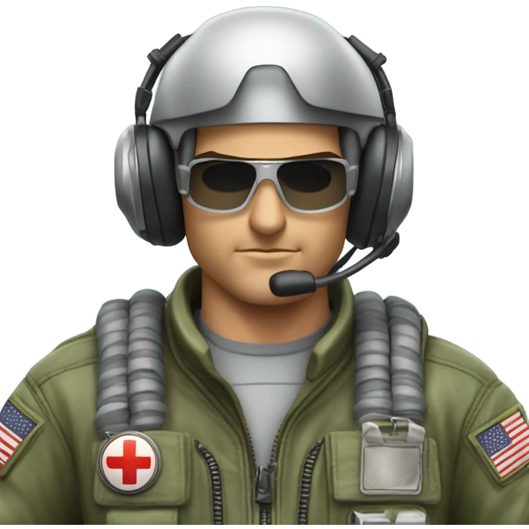 tom cruise flying a helicopter emoji