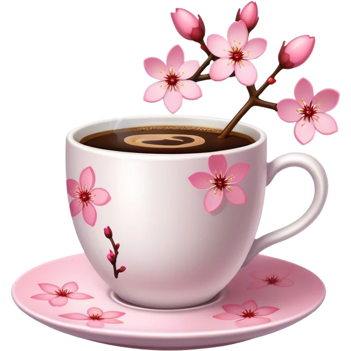 Cherry Blossom coffee emoji