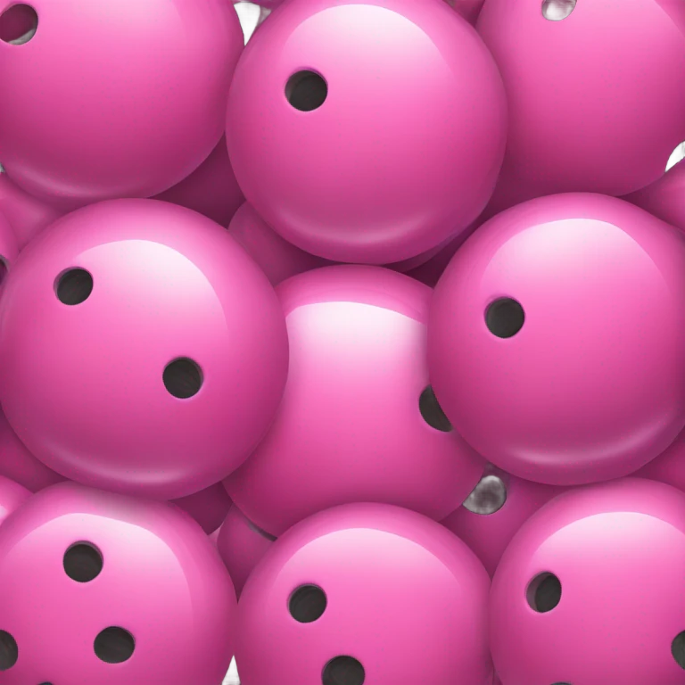 Pink realistic bowling ball  emoji